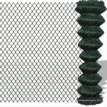 Green PVC Coated Chain Link Wire Mesh Fence